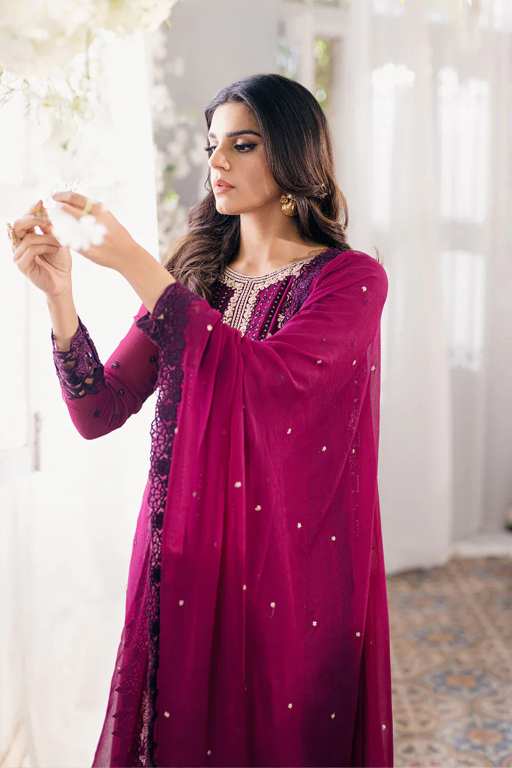 Azure | Ensembles Embroidered Formals | Merlot Muse by Azure - House of Maryam