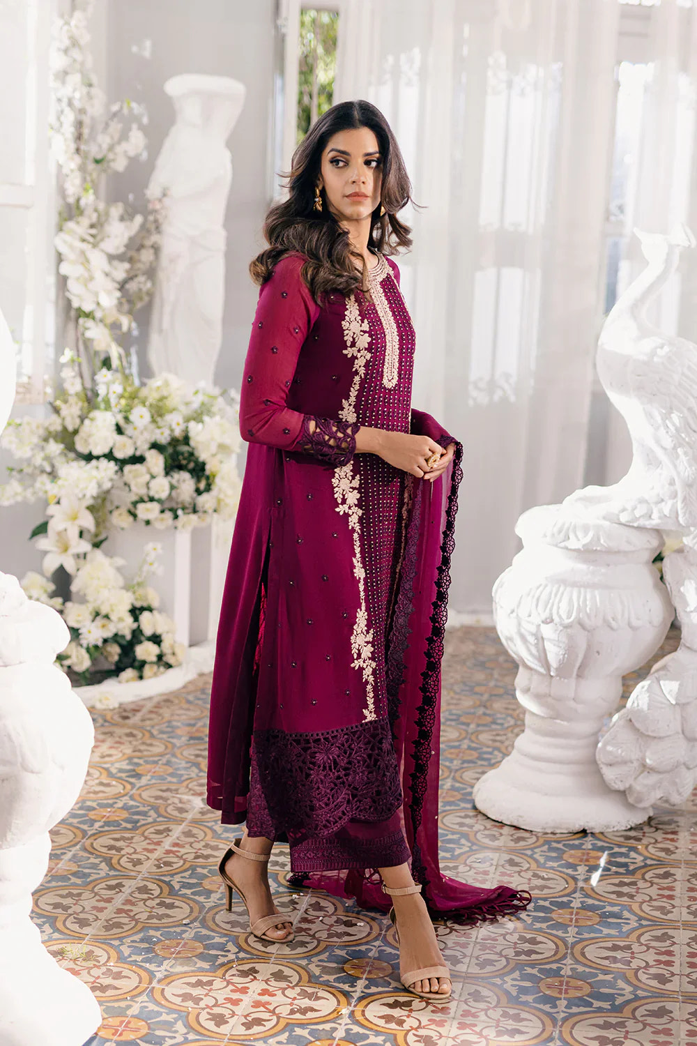 Azure | Ensembles Embroidered Formals | Merlot Muse -  Azure Formal - Original Designer Dress - House of Maryam