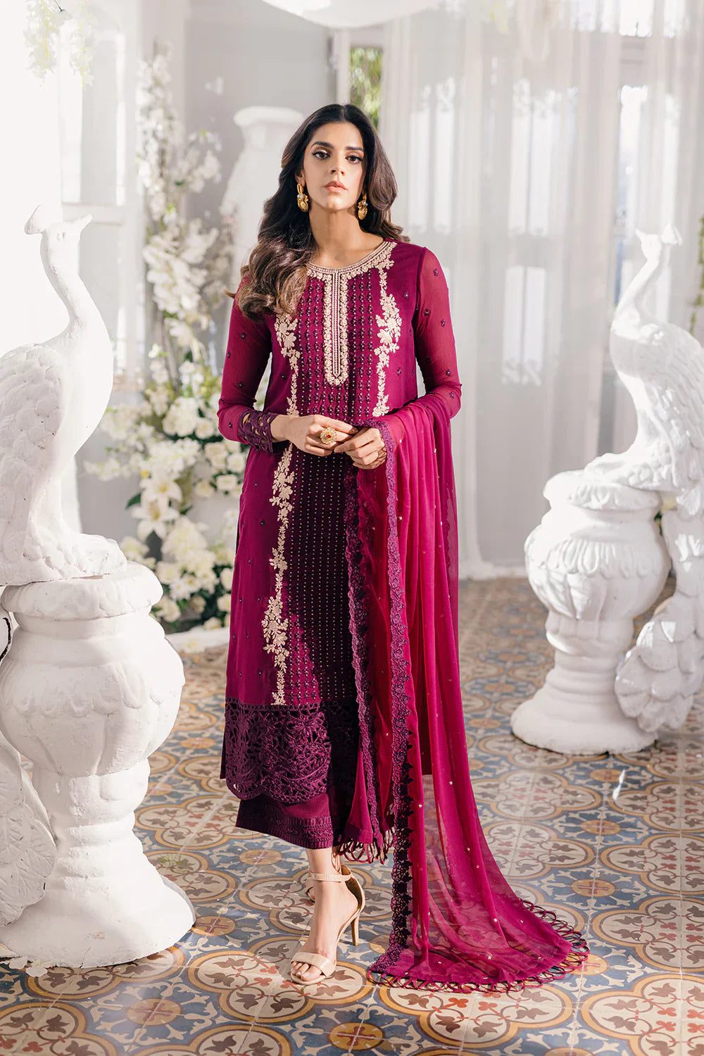 Azure | Ensembles Embroidered Formals | Merlot Muse by Azure - House of Maryam