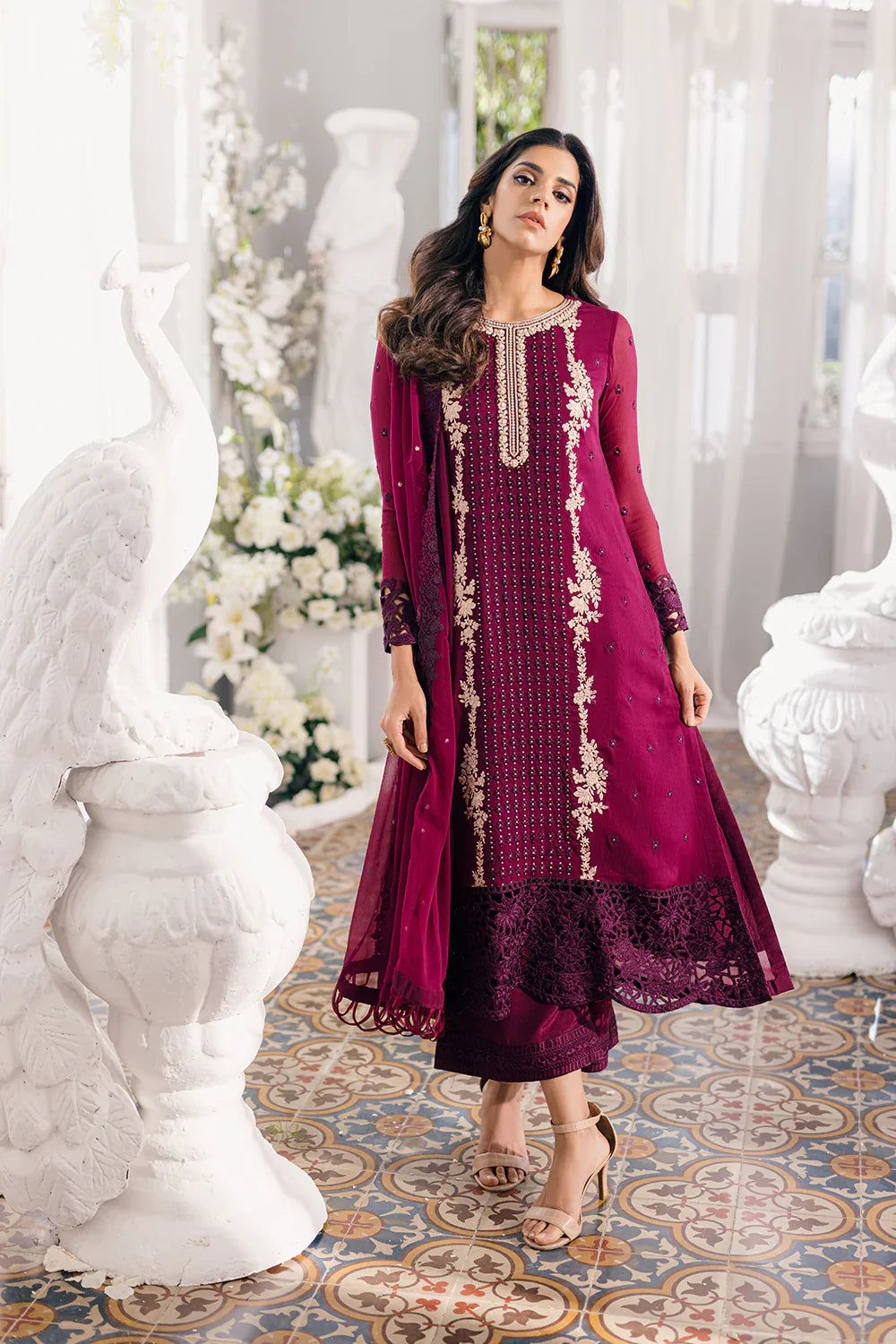 Azure | Ensembles Embroidered Formals | Merlot Muse by Azure - House of Maryam