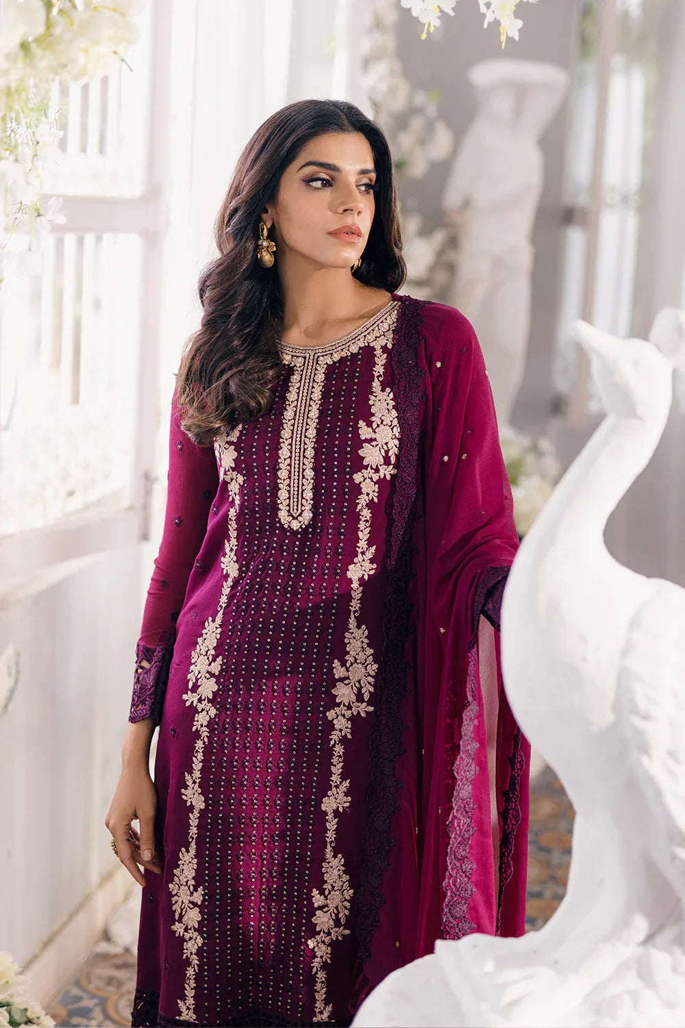 Azure | Ensembles Embroidered Formals | Merlot Muse by Azure - House of Maryam