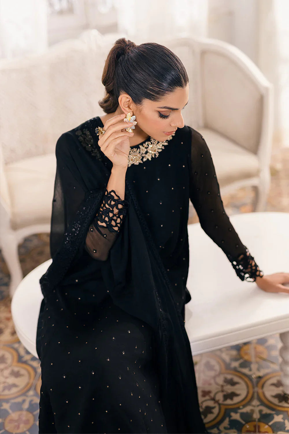 Azure | Ensembles Embroidered Formals | Midnight Glow by Azure - House of Maryam