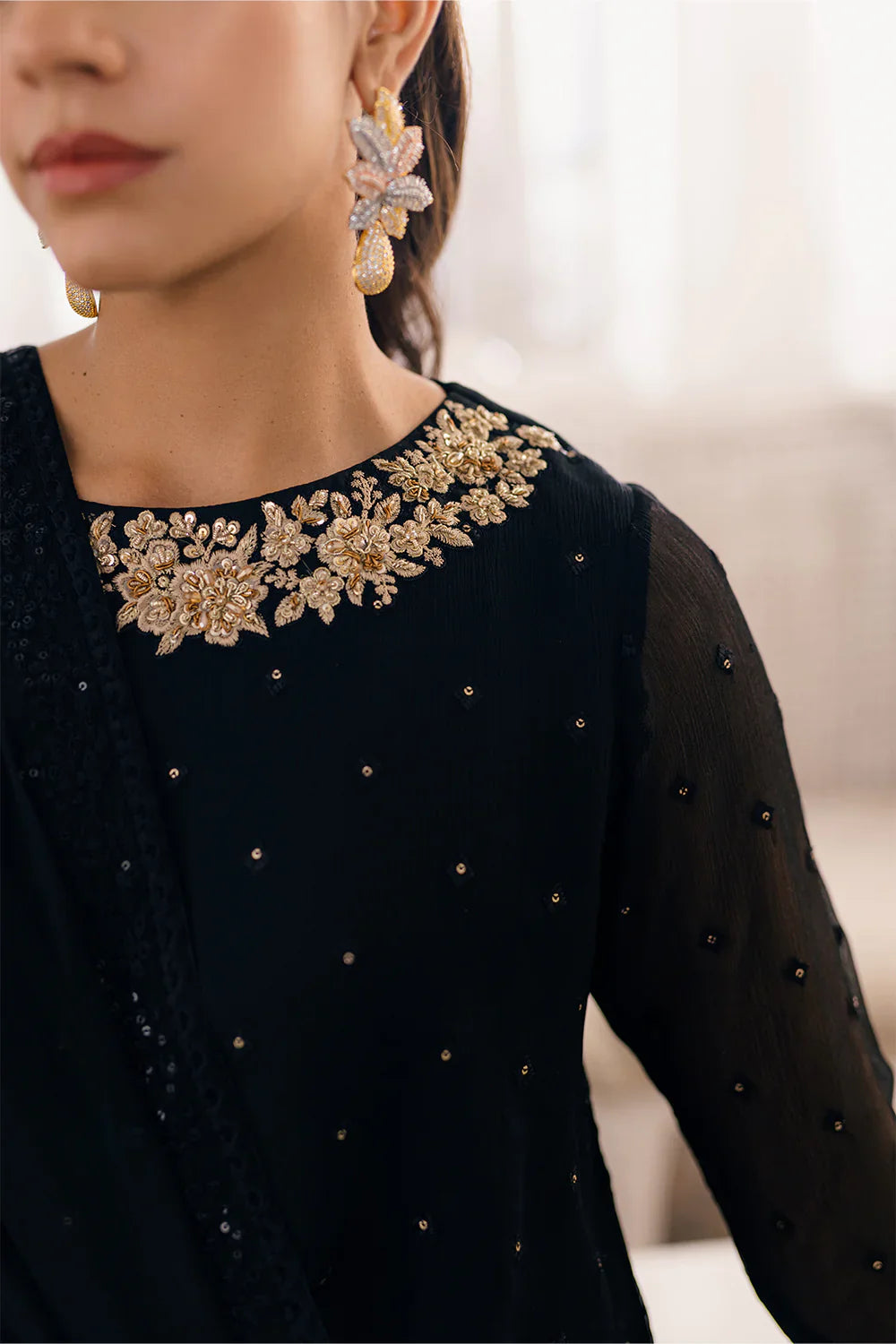 Azure | Ensembles Embroidered Formals | Midnight Glow by Azure - House of Maryam