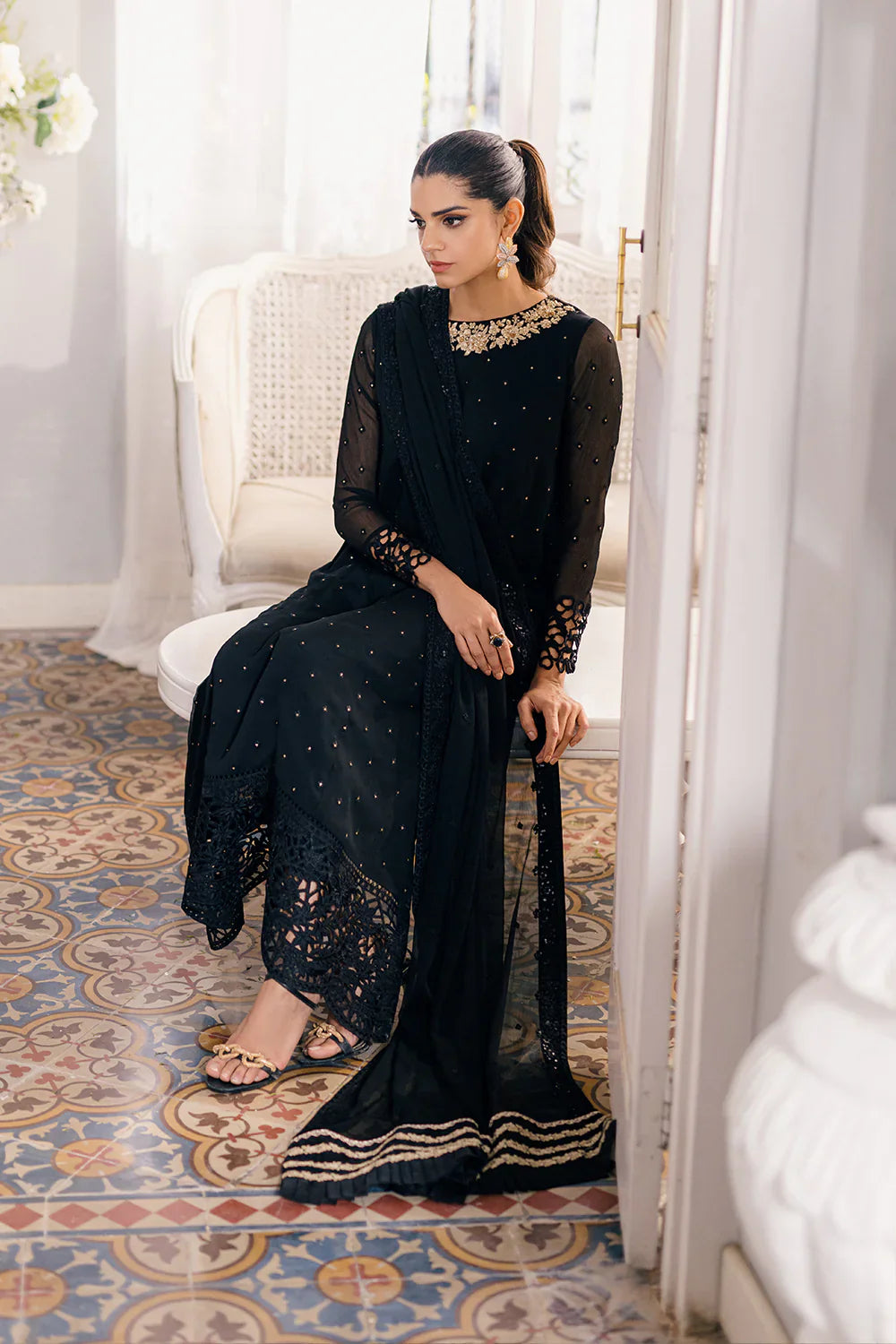 Azure | Ensembles Embroidered Formals | Midnight Glow by Azure - House of Maryam