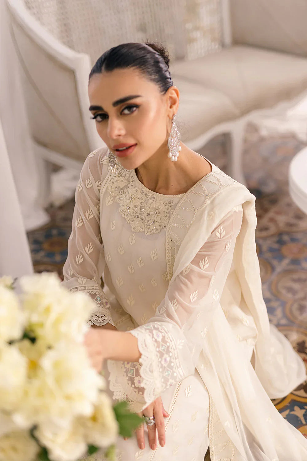Azure | Ensembles Embroidered Formals | Angelic Frost -  Azure Formal - Original Designer Dress - House of Maryam
