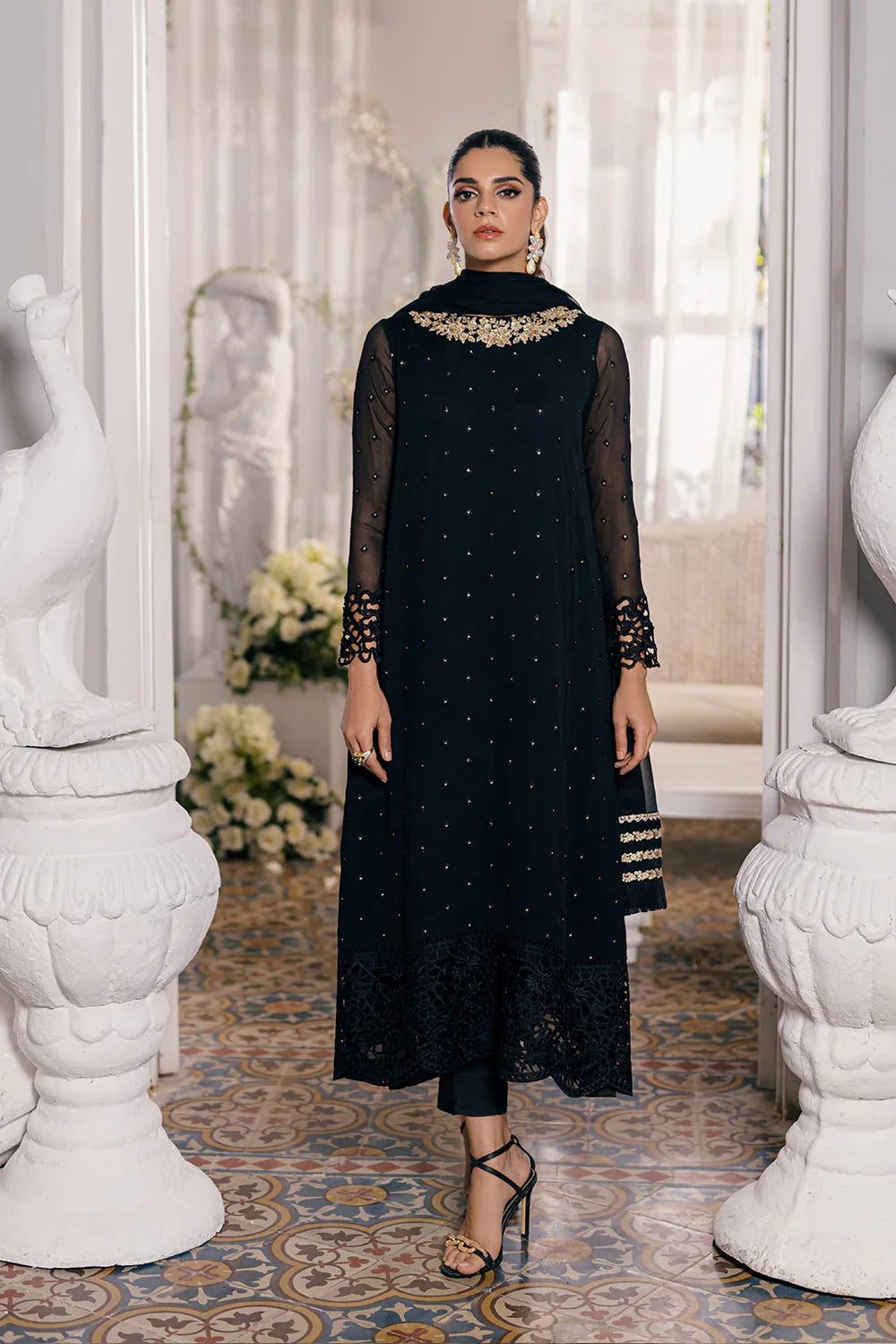 Azure | Ensembles Embroidered Formals | Midnight Glow by Azure - House of Maryam