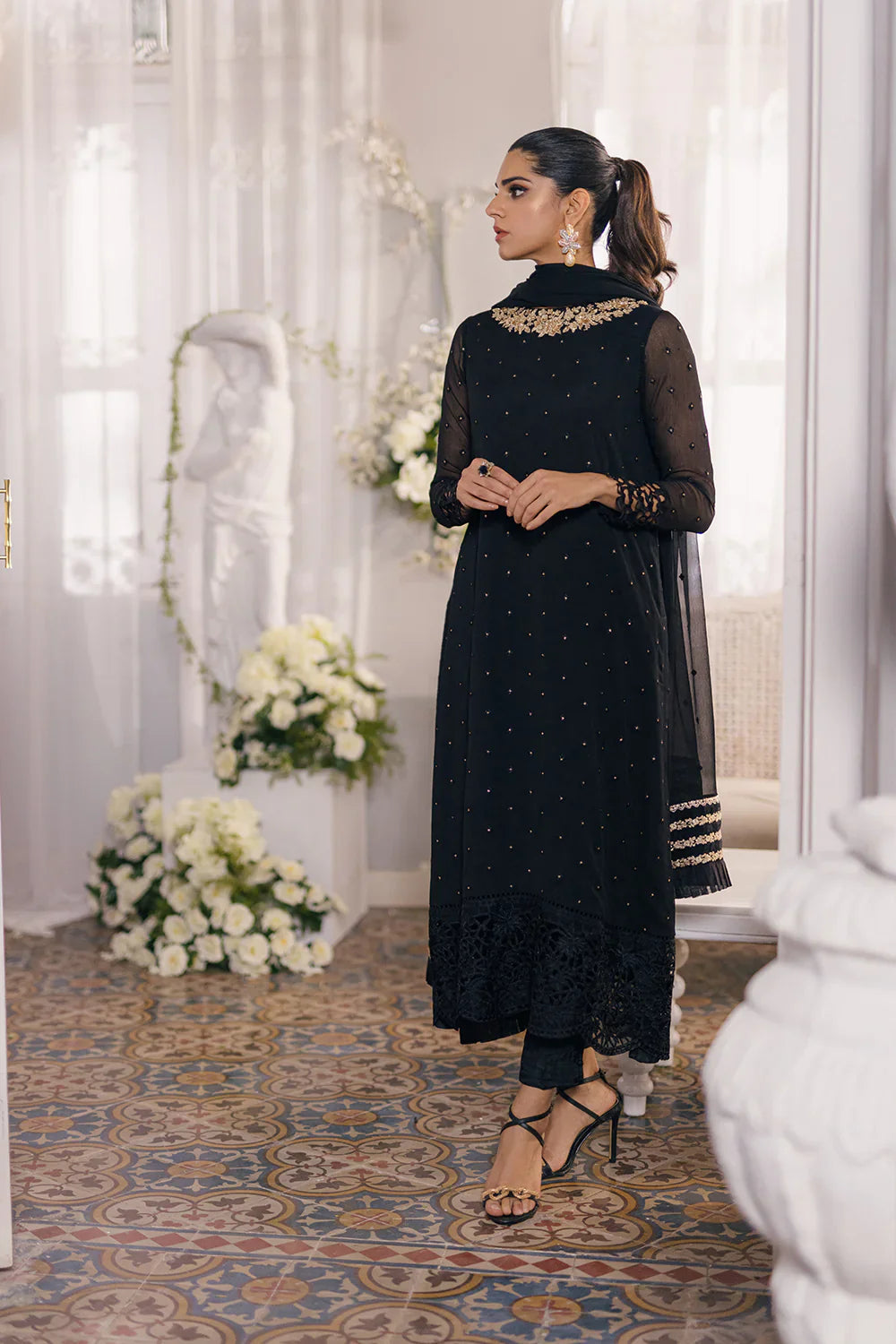 Azure | Ensembles Embroidered Formals | Midnight Glow by Azure - House of Maryam