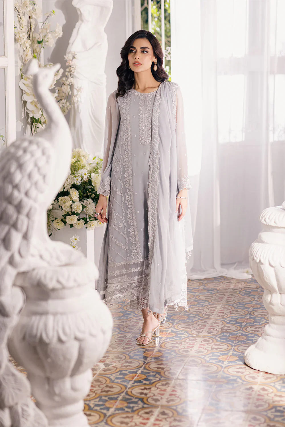 Azure | Ensembles Embroidered Formals | Moon Storm -  Azure Formal - Original Designer Dress - House of Maryam