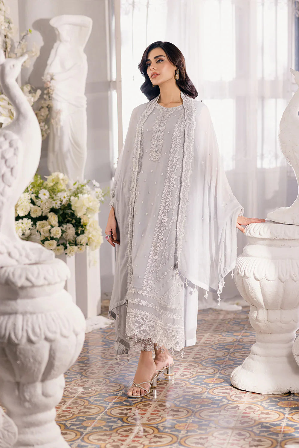 Azure | Ensembles Embroidered Formals | Moon Storm -  Azure Formal - Original Designer Dress - House of Maryam