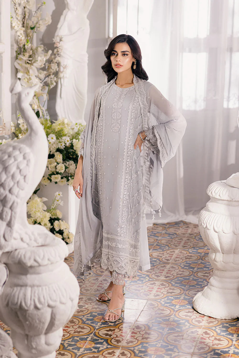 Azure | Ensembles Embroidered Formals | Moon Storm -  Azure Formal - Original Designer Dress - House of Maryam
