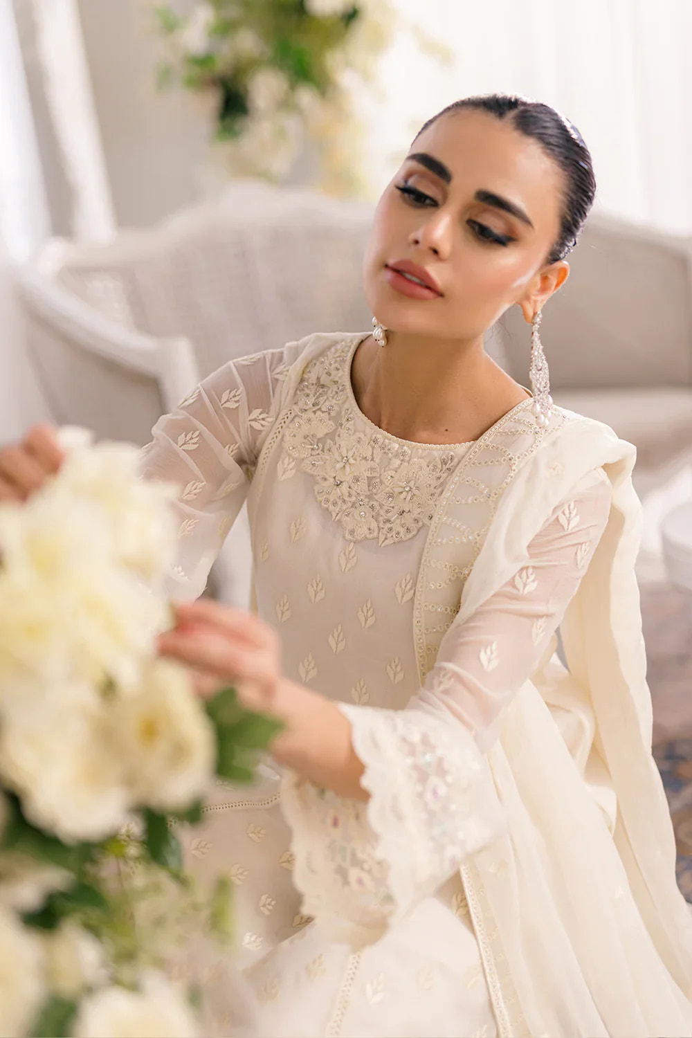 Azure | Ensembles Embroidered Formals | Angelic Frost -  Azure Formal - Original Designer Dress - House of Maryam