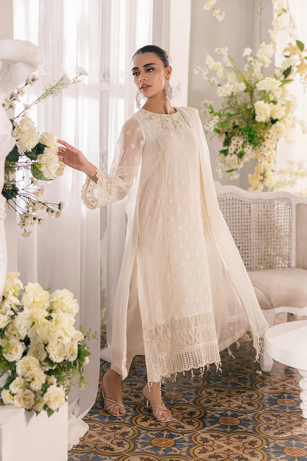 Azure | Ensembles Embroidered Formals | Angelic Frost -  Azure Formal - Original Designer Dress - House of Maryam