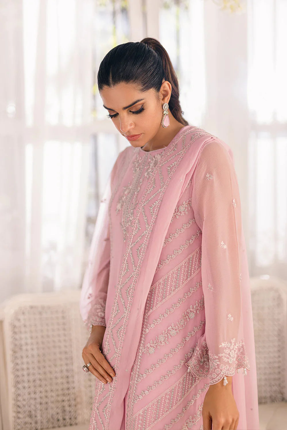 Azure | Ensembles Embroidered Formals | Tender Tulip -  Azure Luxury - Original Designer Dress - House of Maryam