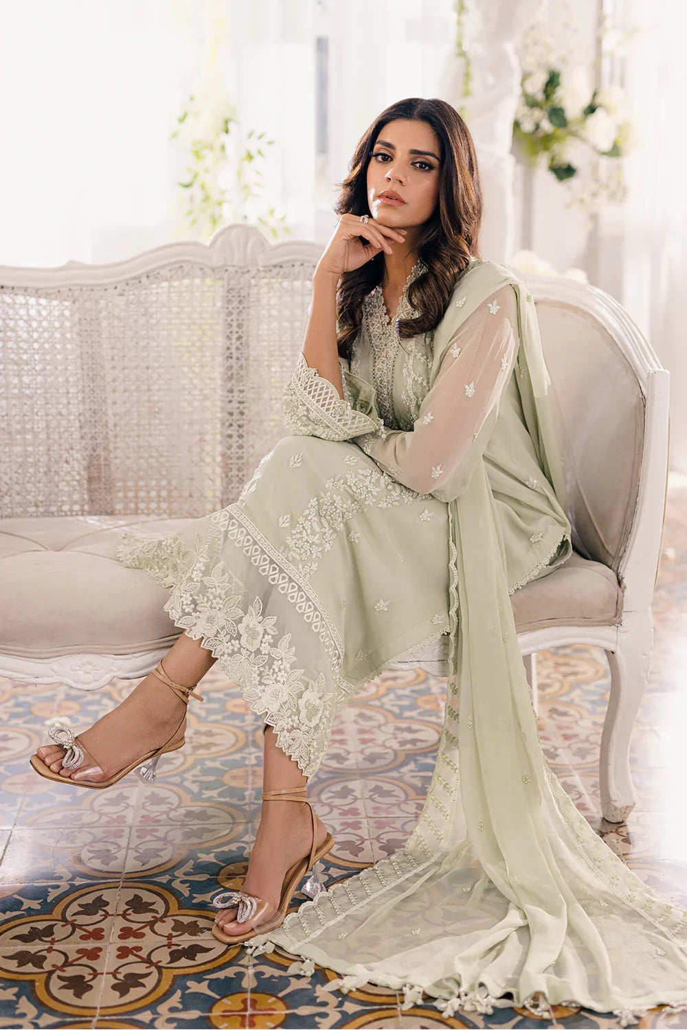 Azure | Ensembles Embroidered Formals | Enchanted Moss by Azure - House of Maryam