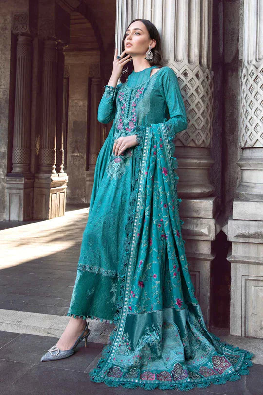 Maria B | Linen 23 | Teal DL-1105 by Designer Maria B - House of Maryam - Pakistani Designer Ethnic Wear in {{ shop.shopifyCountryName }}