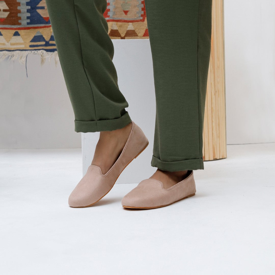 Cream Loafers by House of Maryam - House of Maryam