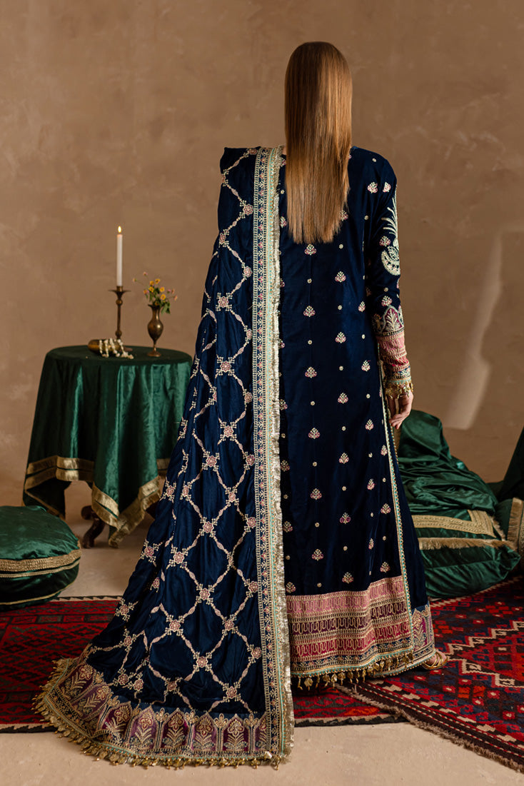 Marjjan | De Rose Velvet | MRV-10 (BLUE) -  Marjjan Ladies Clothes - Original Designer Dress - House of Maryam