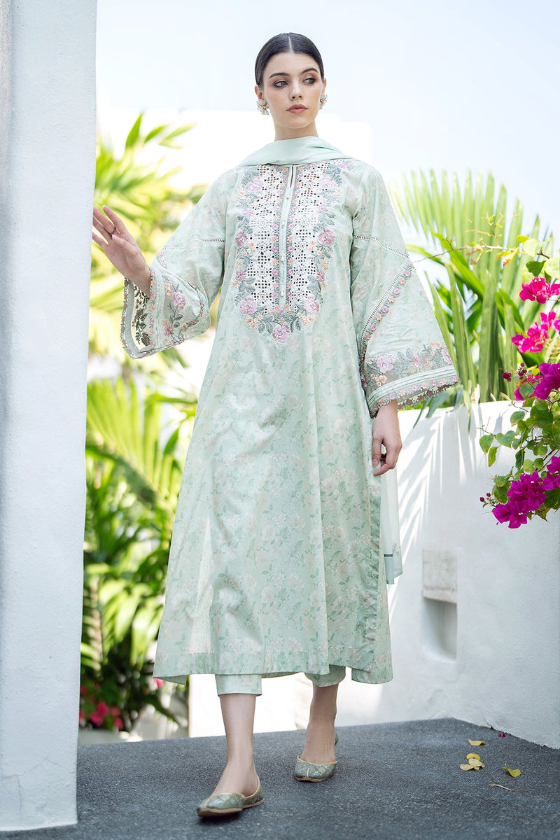 Baroque | Lawn Collection 24 | UF-550 -  Baroque Luxury -  House of Maryam