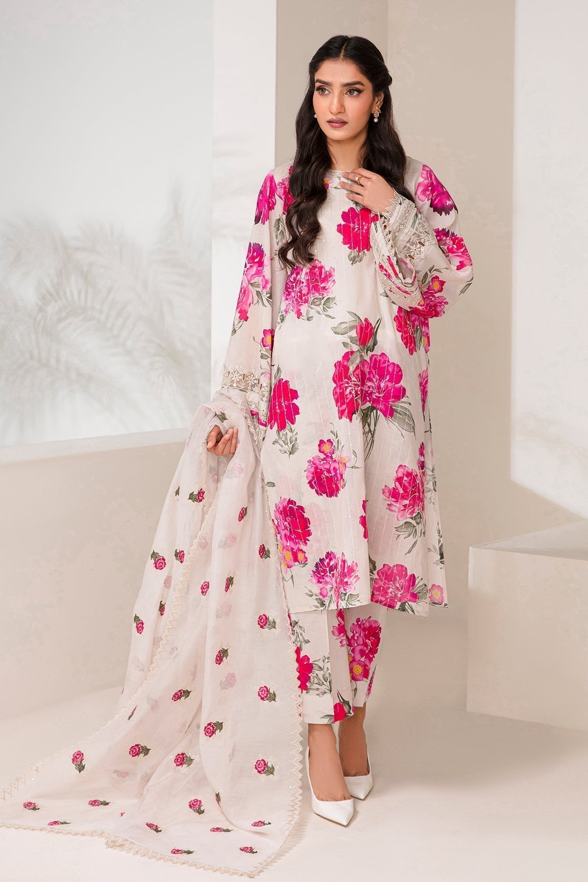 Baroque | Lawn Collection 24 | UF-347 -  Baroque Luxury -  House of Maryam