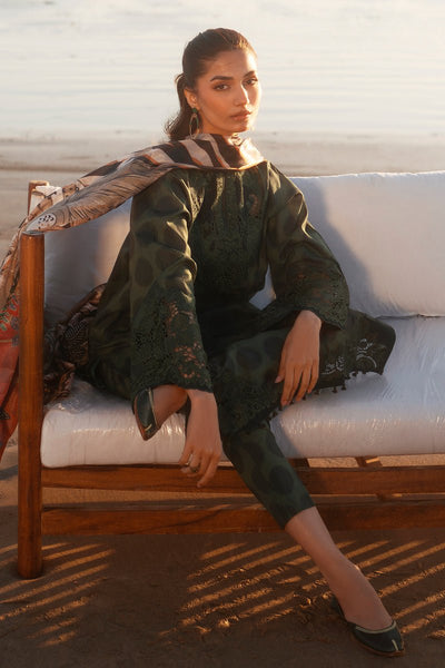 Baroque | Luxury Pret 25 | UF-4064-Brand:Baroque-Type:Ladies Clothes-Olive Green-Lawn-House of Maryam- Buy in UK, USA