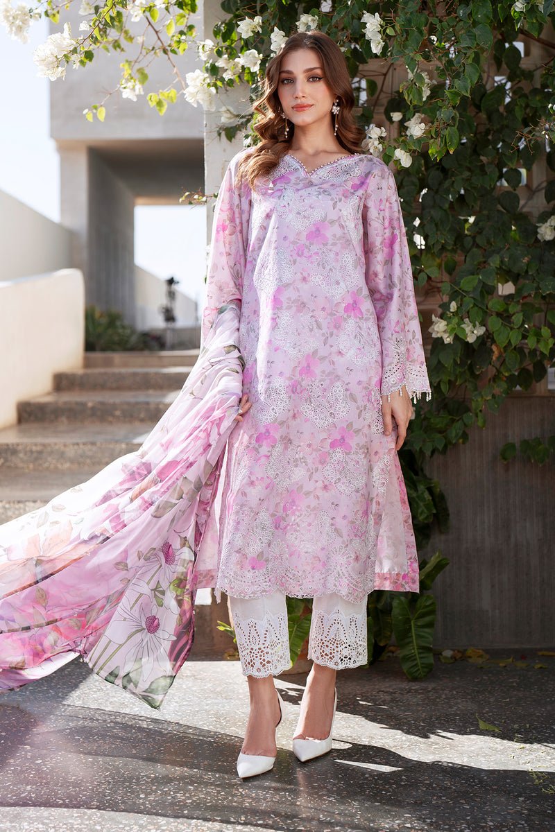 Baroque | Luxury Pret 25 | UF-4067-Brand:Baroque-Type:Ladies Clothes-Pastel Pink-Lawn-House of Maryam- Buy in UK, USA