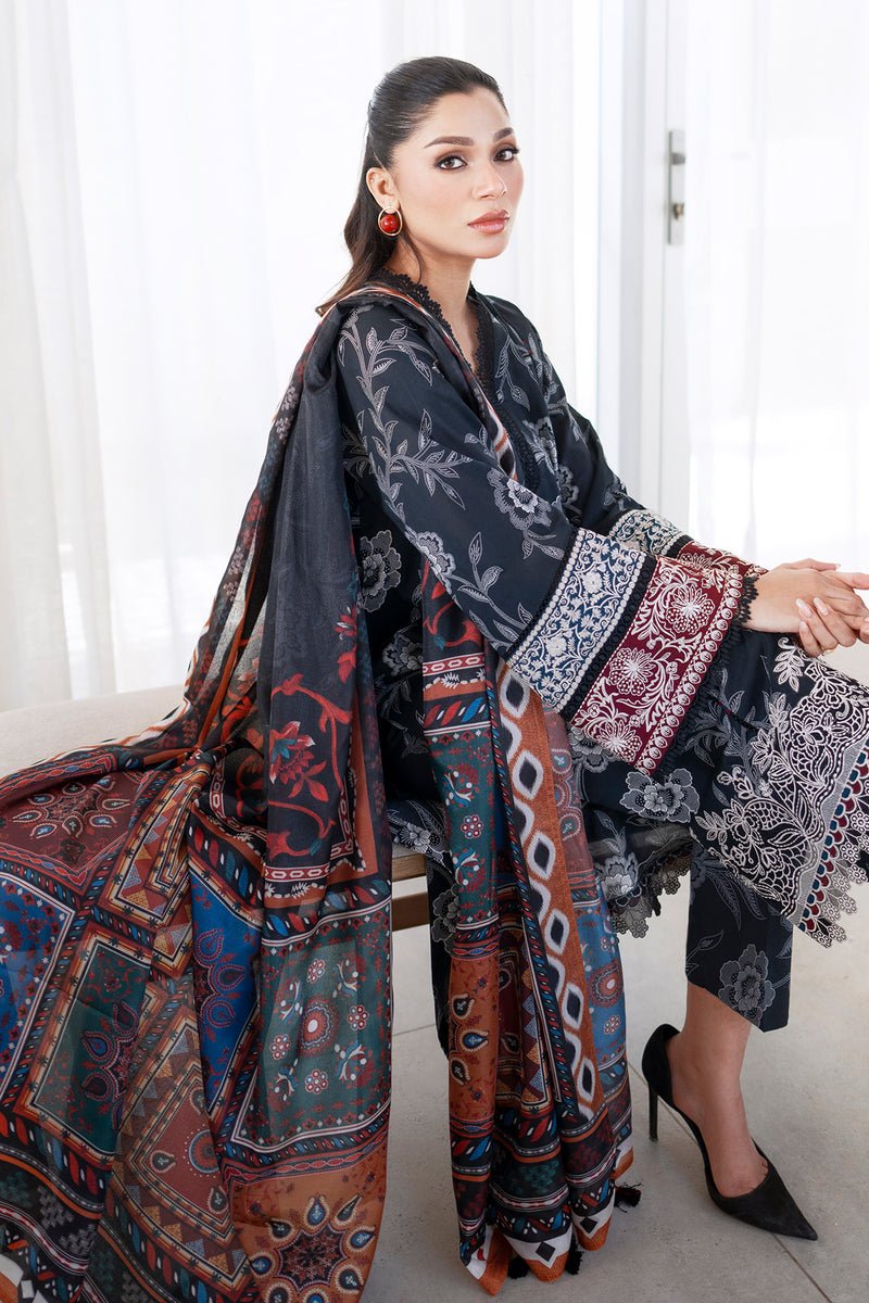Baroque | Luxury Pret 25 | UF-4078-Brand:Baroque-Type:Ladies Clothes-Midnight Blue-Lawn-House of Maryam- Buy in UK, USA