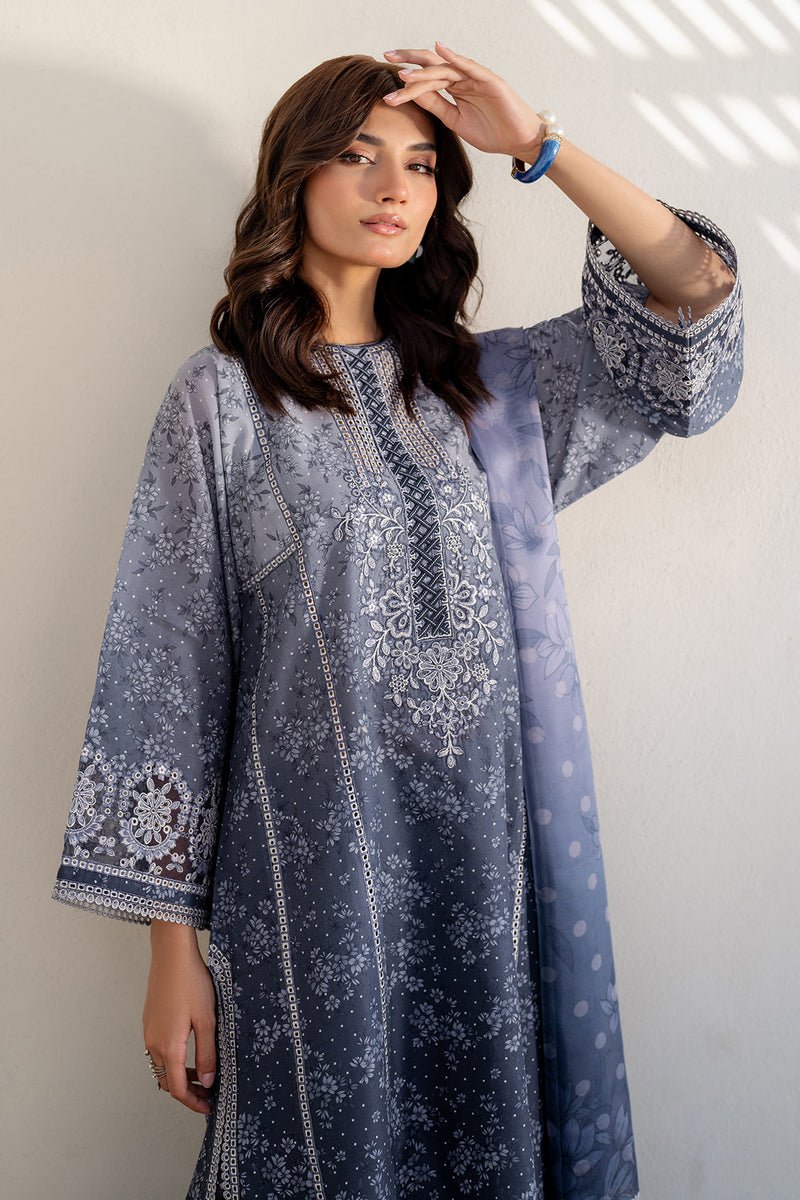 Baroque | Luxury Pret 25 | UF-4088-Brand:Baroque-Type:Ladies Clothes-Blue-Lawn-House of Maryam- Buy in UK, USA
