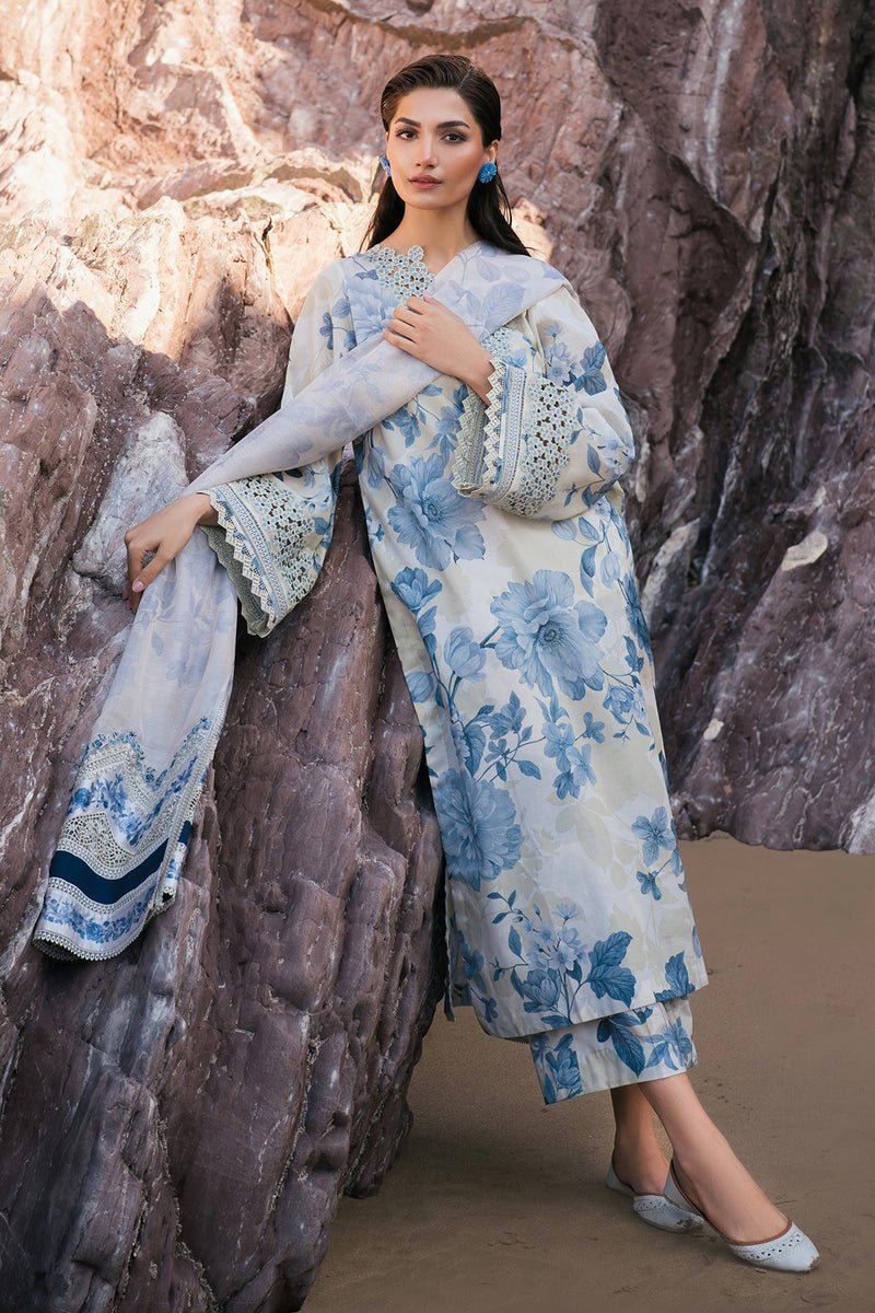 Baroque | Luxury Pret 25 | UF-4105-Brand:Baroque-Type:Ladies Clothes-White-Lawn-House of Maryam- Buy in UK, USA