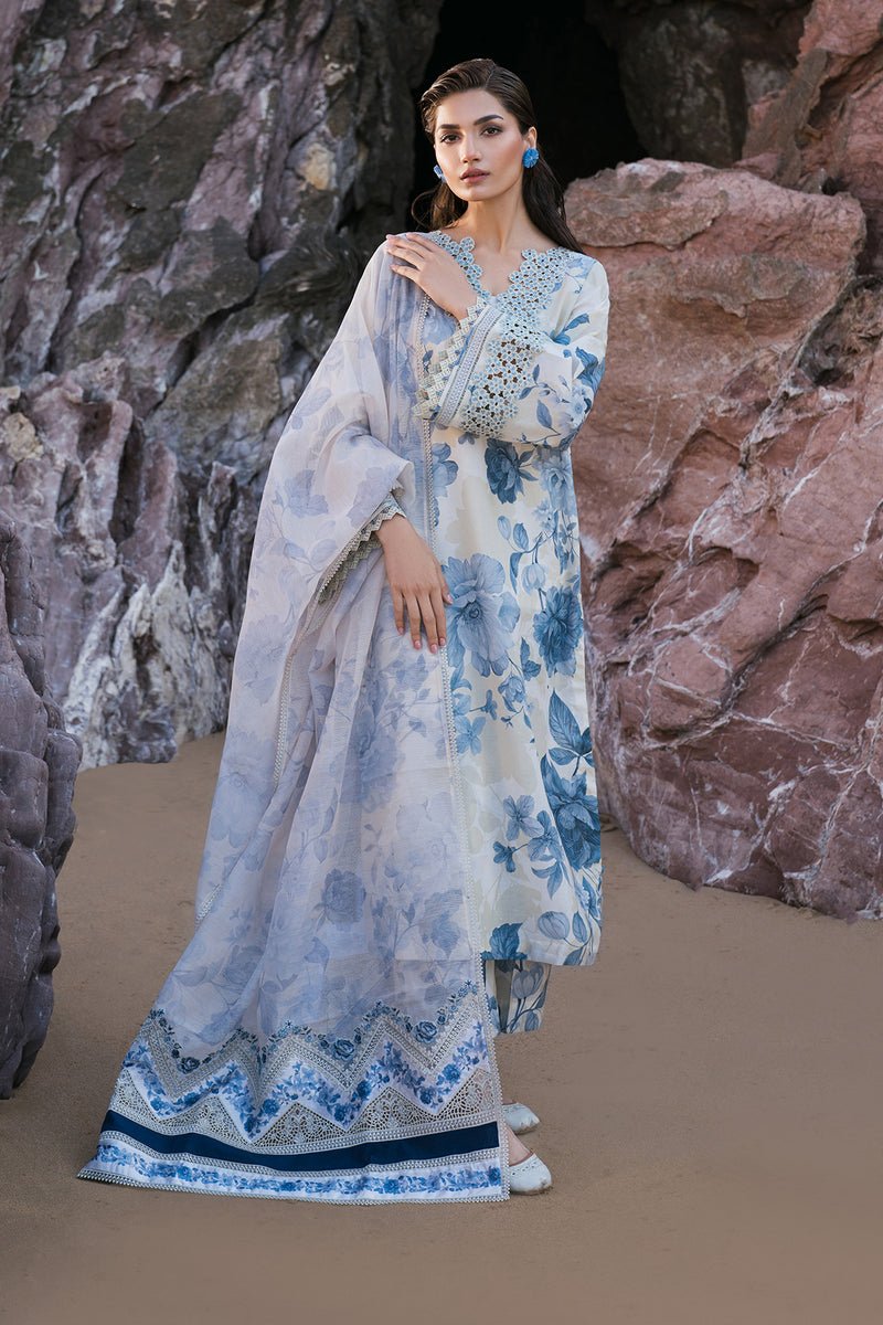 Baroque | Luxury Pret 25 | UF-4105-Brand:Baroque-Type:Ladies Clothes-White-Lawn-House of Maryam- Buy in UK, USA