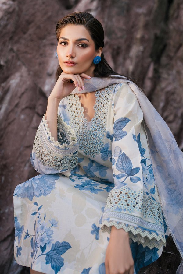 Baroque | Luxury Pret 25 | UF-4105-Brand:Baroque-Type:Ladies Clothes-White-Lawn-House of Maryam- Buy in UK, USA