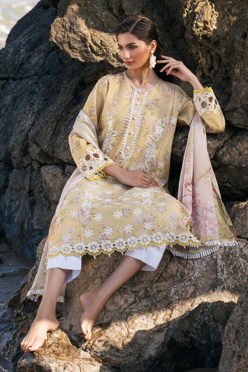 Baroque | Luxury Pret 25 | UF-4110-Brand:Baroque-Type:Ladies Clothes-Beige-Lawn-House of Maryam- Buy in UK, USA