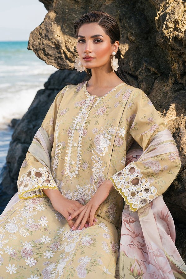 Baroque | Luxury Pret 25 | UF-4110-Brand:Baroque-Type:Ladies Clothes-Beige-Lawn-House of Maryam- Buy in UK, USA
