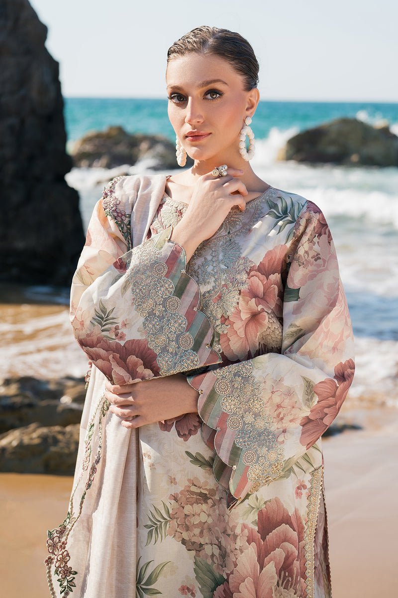 Baroque | Luxury Pret 25 | UF-4123-Brand:Baroque-Type:Ladies Clothes-Off White-Lawn-House of Maryam- Buy in UK, USA