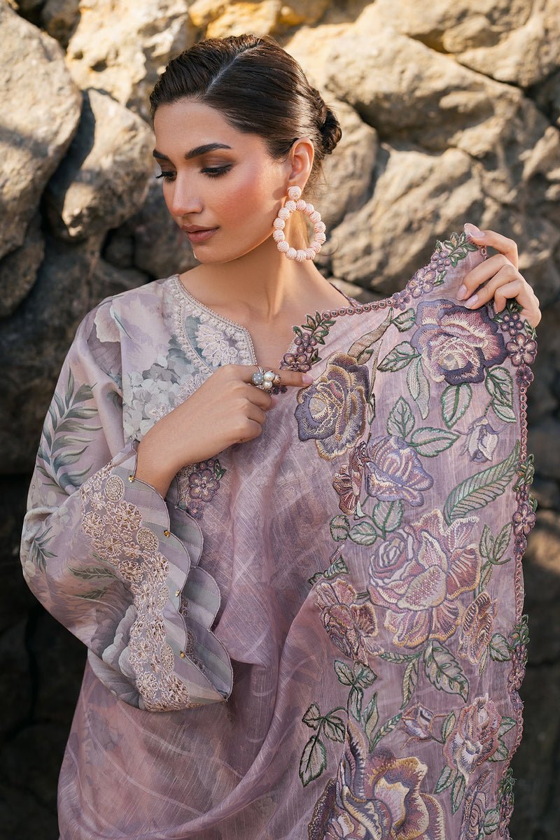Baroque | Luxury Pret 25 | UF-4124-Brand:Baroque-Type:Ladies Clothes-Lilac-Lawn-House of Maryam- Buy in UK, USA