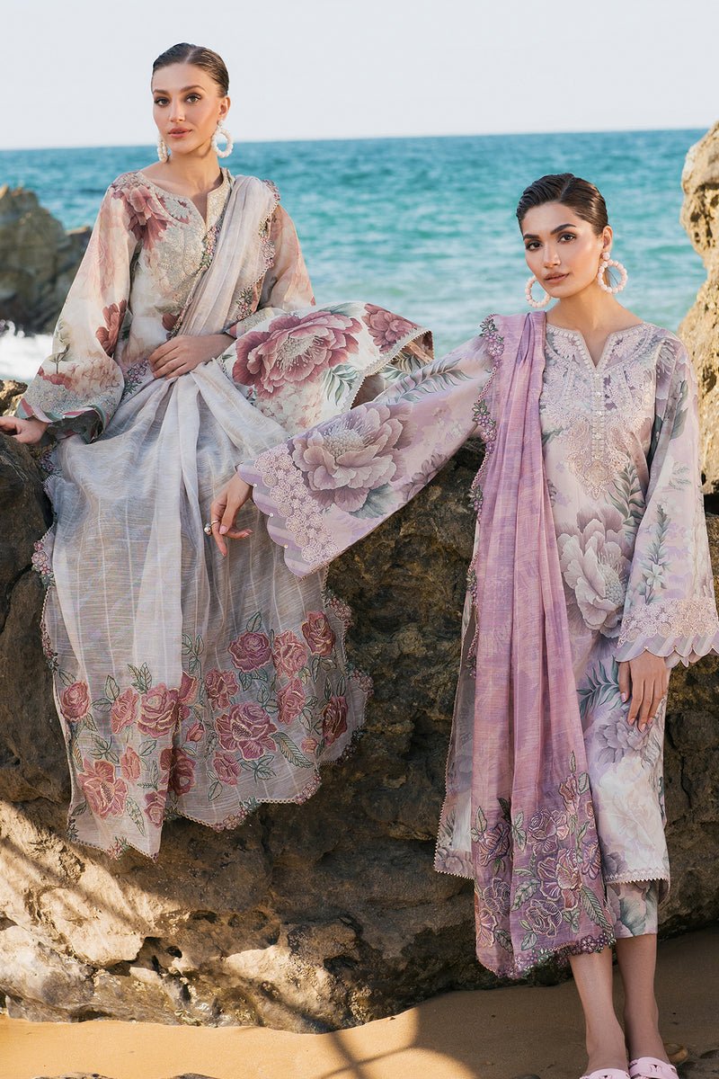 Baroque | Luxury Pret 25 | UF-4124-Brand:Baroque-Type:Ladies Clothes-Lilac-Lawn-House of Maryam- Buy in UK, USA