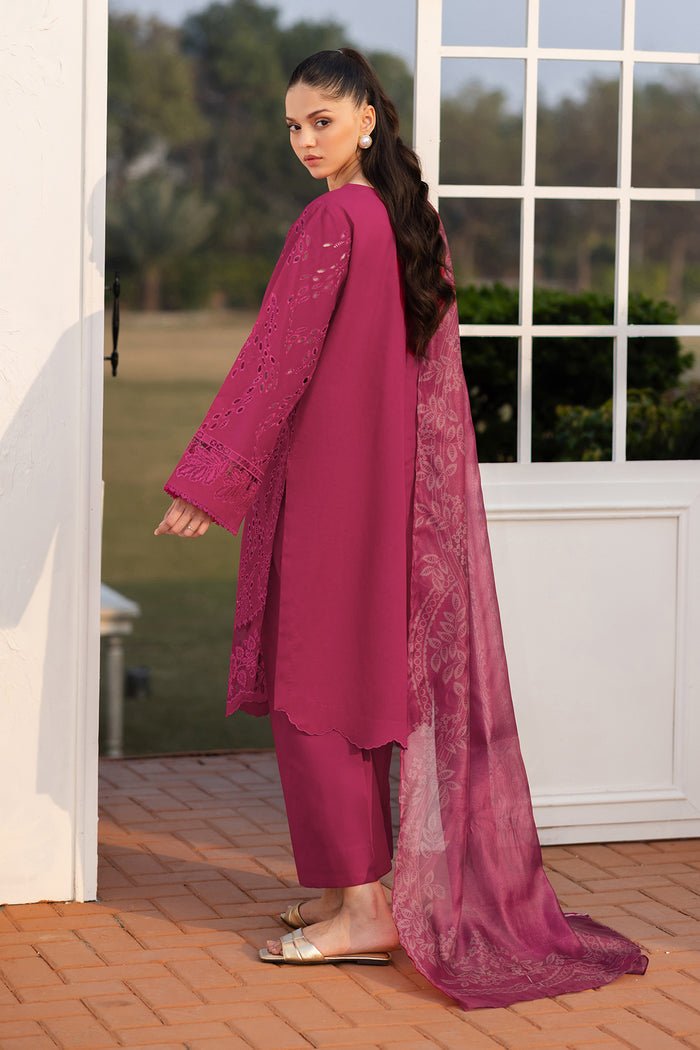 Baroque | Luxury Pret 25 | UF-4143-Brand:Baroque-Type:Ladies Clothes-Magenta-Lawn-House of Maryam- Buy in UK, USA