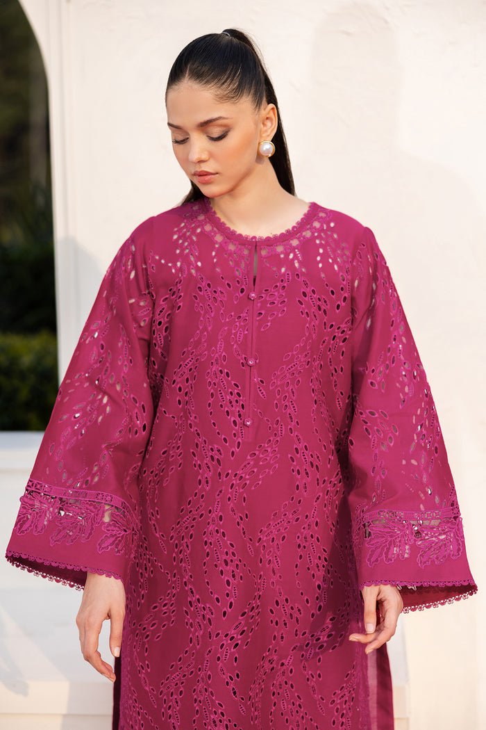 Baroque | Luxury Pret 25 | UF-4143-Brand:Baroque-Type:Ladies Clothes-Magenta-Lawn-House of Maryam- Buy in UK, USA
