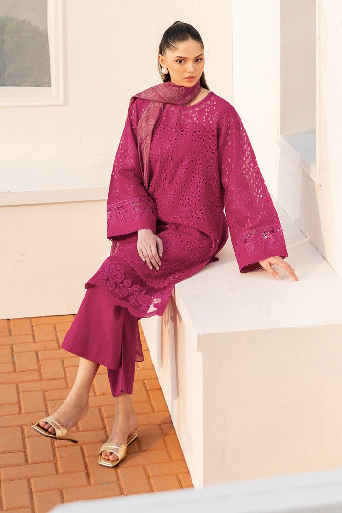 Baroque | Luxury Pret 25 | UF-4143-Brand:Baroque-Type:Ladies Clothes-Magenta-Lawn-House of Maryam- Buy in UK, USA