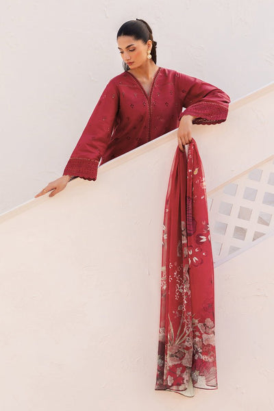 Baroque | Luxury Pret 25 | UF-4144-Brand:Baroque-Type:Ladies Clothes-Maroon-Lawn-House of Maryam- Buy in UK, USA