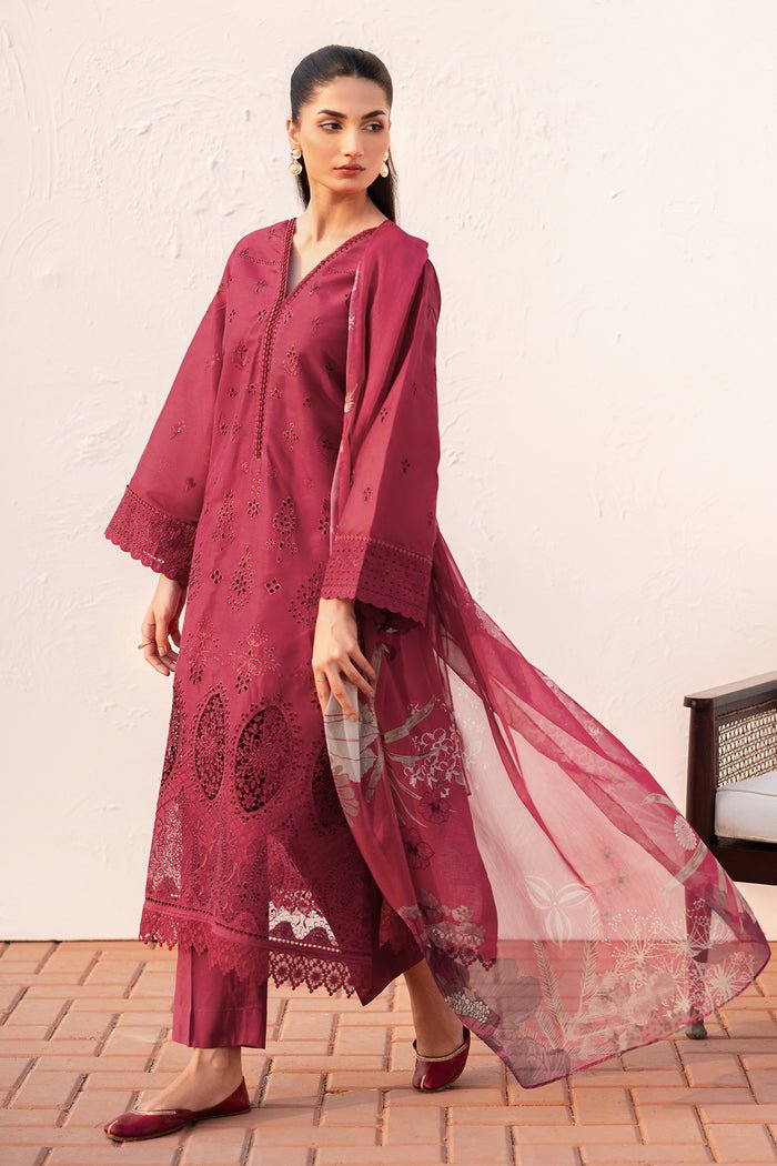 Baroque | Luxury Pret 25 | UF-4144-Brand:Baroque-Type:Ladies Clothes-Maroon-Lawn-House of Maryam- Buy in UK, USA