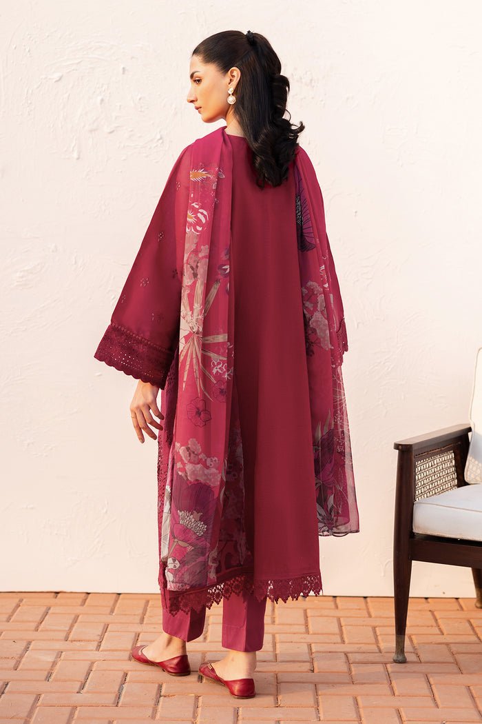 Baroque | Luxury Pret 25 | UF-4144-Brand:Baroque-Type:Ladies Clothes-Maroon-Lawn-House of Maryam- Buy in UK, USA