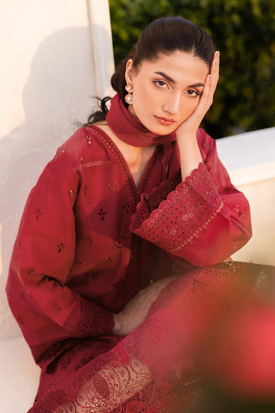 Baroque | Luxury Pret 25 | UF-4144-Brand:Baroque-Type:Ladies Clothes-Maroon-Lawn-House of Maryam- Buy in UK, USA
