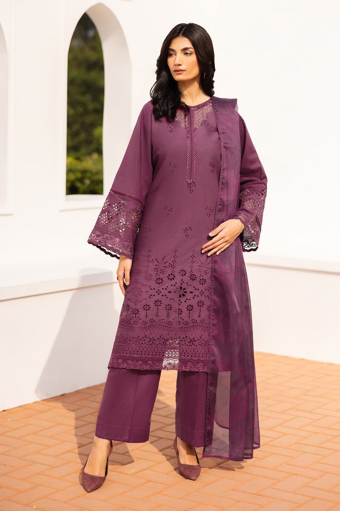 Baroque | Luxury Pret 25 | UF-4146-Brand:Baroque-Type:Ladies Clothes-Old Mauve-Lawn-House of Maryam- Buy in UK, USA