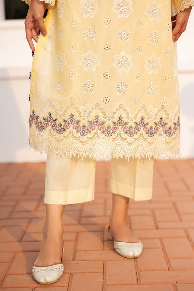 Baroque | Luxury Pret 25 | UF-4147-Brand:Baroque-Type:Ladies Clothes-Pastel Yellow-Lawn-House of Maryam- Buy in UK, USA