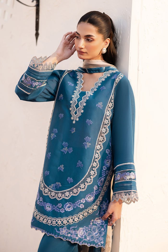 Baroque | Luxury Pret 25 | UF-4148-Brand:Baroque-Type:Ladies Clothes-Blue-Lawn-House of Maryam- Buy in UK, USA