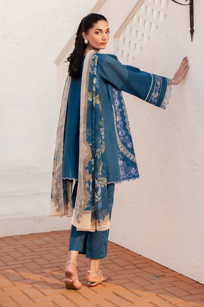 Baroque | Luxury Pret 25 | UF-4148-Brand:Baroque-Type:Ladies Clothes-Blue-Lawn-House of Maryam- Buy in UK, USA