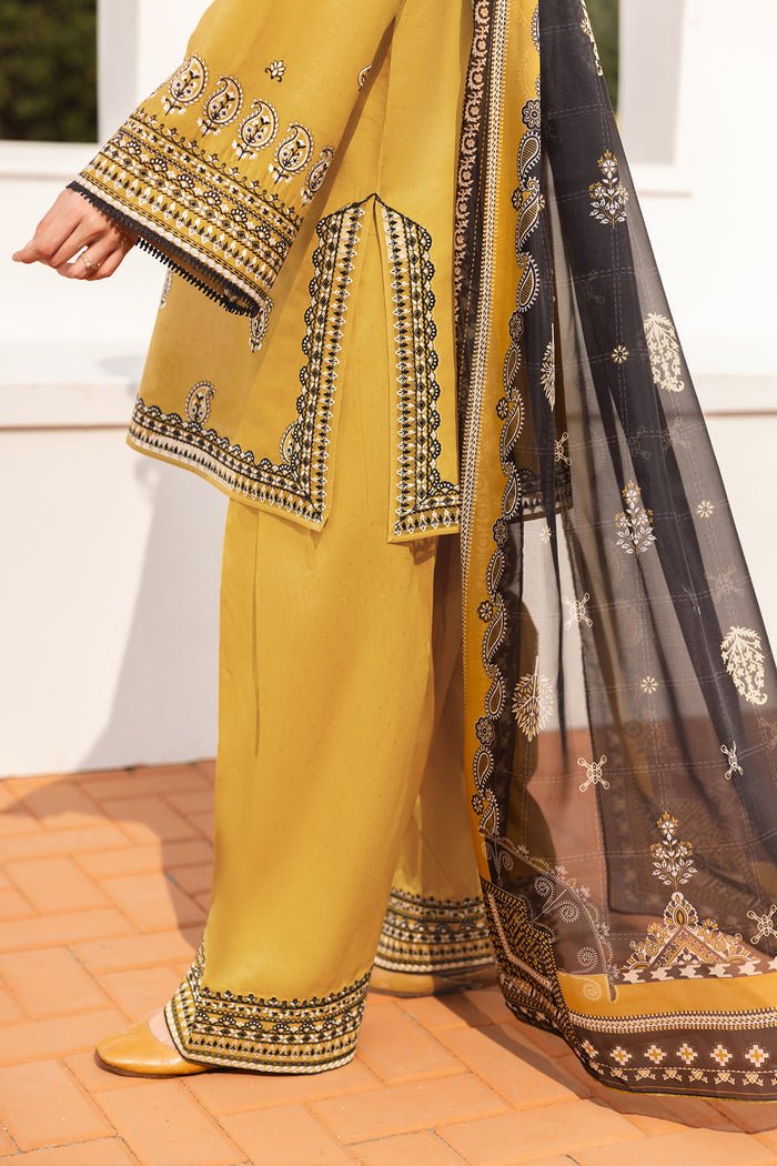 Baroque | Luxury Pret 25 | UF-4153-Brand:Baroque-Type:Ladies Clothes-Mustard-Lawn-House of Maryam- Buy in UK, USA