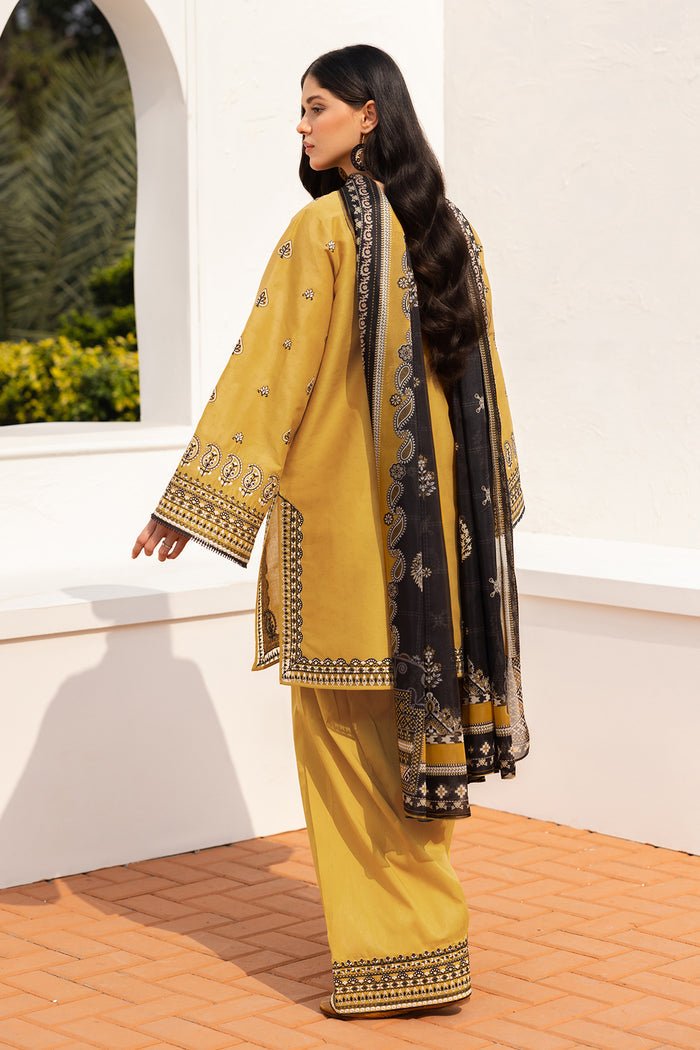 Baroque | Luxury Pret 25 | UF-4153-Brand:Baroque-Type:Ladies Clothes-Mustard-Lawn-House of Maryam- Buy in UK, USA