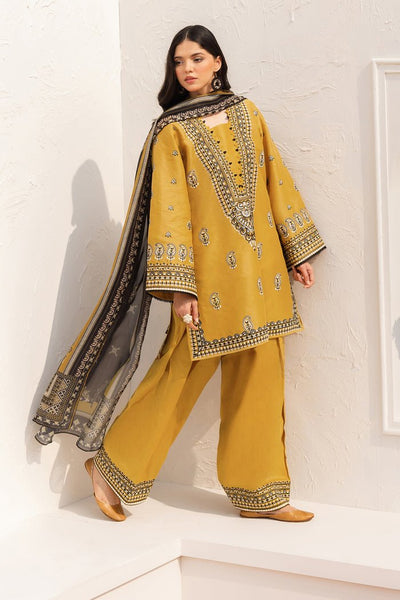 Baroque | Luxury Pret 25 | UF-4153-Brand:Baroque-Type:Ladies Clothes-Mustard-Lawn-House of Maryam- Buy in UK, USA