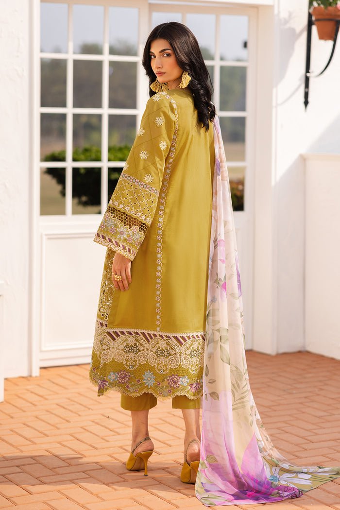 Baroque | Luxury Pret 25 | UF-4155-Brand:Baroque-Type:Ladies Clothes-Mustard-Lawn-House of Maryam- Buy in UK, USA